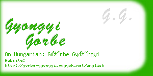 gyongyi gorbe business card